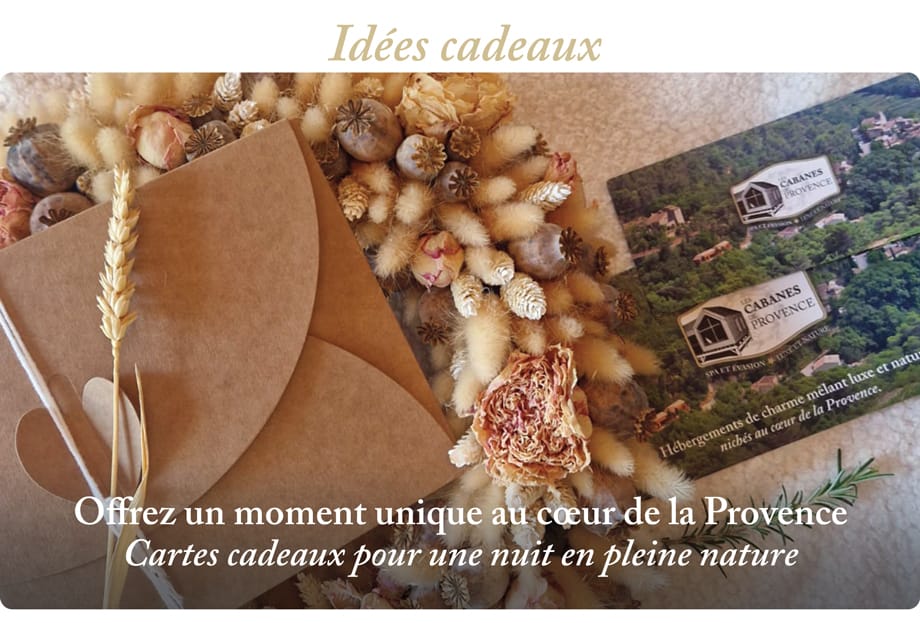 Cartes cadeaux - Les Cabanes de Provence